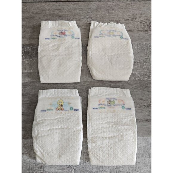 Vintage Pampers Disney Disposable Diaper Lot Of 4 Sesame Street Big Bird - Picture 1 of 8